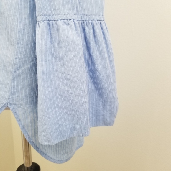 LOFT Popover blouse with bell sleeves M - Picture 7 of 8